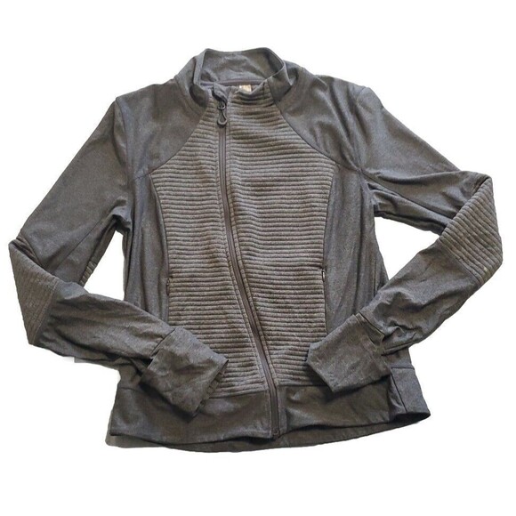 MONDETTA Jackets & Blazers - Mondetta Meduim Jacket Lightweight Zipoed Gray Textured Pockets Womens